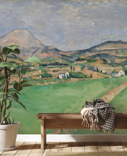 mural de papel pintado de bellas artes llamado Toward Mont Sainte-Victoire de Paul Cezanne para dormitorios y salones