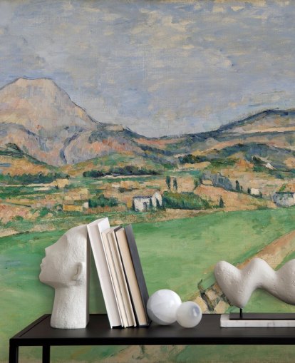 kunsttapet veggmaleri kalt Mot Mont Sainte-Victoire av Paul Cezanne for soverom og salonger