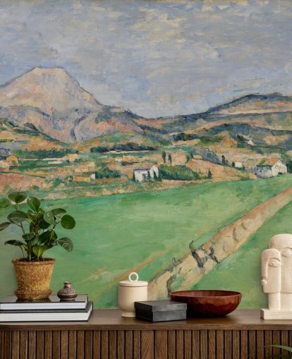 Paul Cezannen taide-taustakuvamaalaus nimeltä Toward Mont Sainte-Victoire makuuhuoneisiin ja oleskelutiloihin Paul Cezannen taide-taustakuvamaalaus nimeltä Toward Mont Sainte-Victoire makuuhuoneisiin ja oleskelutiloihin