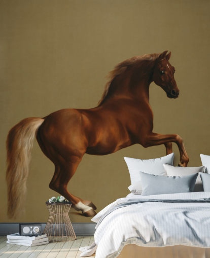 fine art wallpaper mural called Whistlejacket by George Stubbs for bedrooms and living rooms