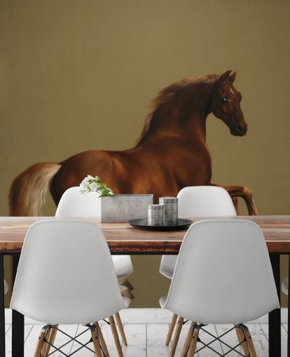 fine art wallpaper mural called Whistlejacket by George Stubbs for bedrooms and living rooms