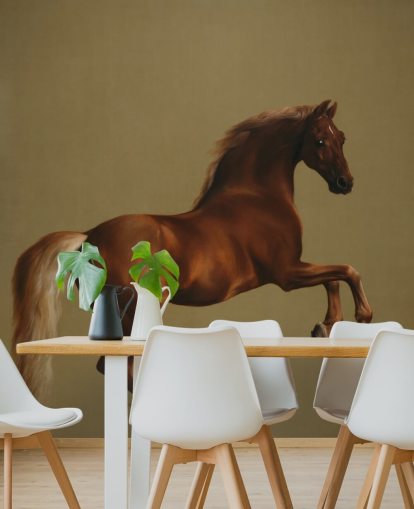 fine art wallpaper mural called Whistlejacket by George Stubbs for bedrooms and living rooms