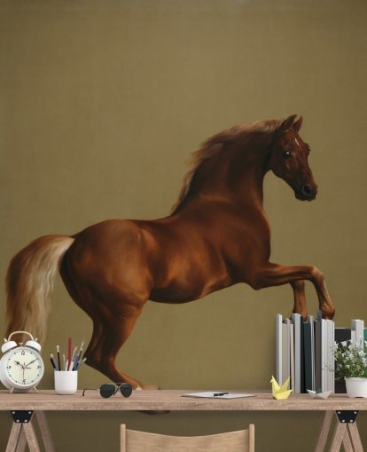 fine art wallpaper mural called Whistlejacket by George Stubbs for bedrooms and living rooms