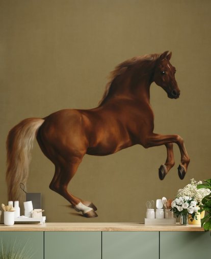 fine art wallpaper mural called Whistlejacket by George Stubbs for bedrooms and living rooms fine art wallpaper mural called Whistlejacket by George Stubbs for bedrooms and living rooms