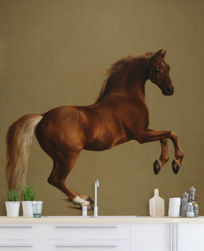 konsttapet väggmålning som heter Whistlejacket av George Stubbs för sovrum och vardagsrum