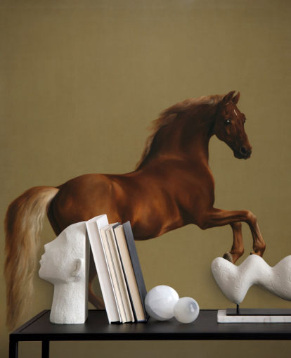 George Stubbsin taidetaustakuvamaalaus nimeltä Whistlejacket makuuhuoneisiin ja olohuoneisiin