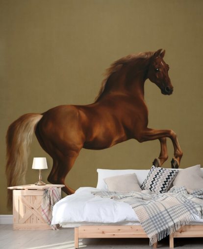 fine art wallpaper mural called Whistlejacket by George Stubbs for bedrooms and living rooms