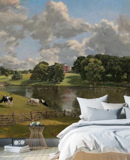 fine art wallpaper mural called Wivenhoe Park by John Constable for lounges, dining rooms and bedrooms fine art wallpaper mural called Wivenhoe Park by John Constable for lounges, dining rooms and bedrooms
