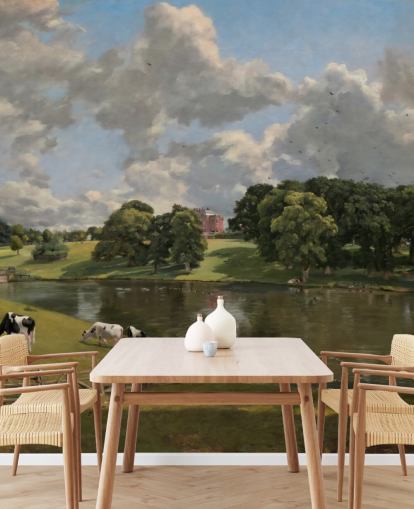 kunsttapet vægmaleri kaldet Wivenhoe Park af John Constable til lounger, spisestuer og soveværelser