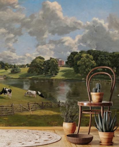 fine art wallpaper mural called Wivenhoe Park by John Constable for lounges, dining rooms and bedrooms