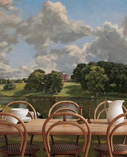 konst tapetväggmålning kallad Wivenhoe Park av John Constable för lounger, matsalar och sovrum konst tapetväggmålning kallad Wivenhoe Park av John Constable för lounger, matsalar och sovrum