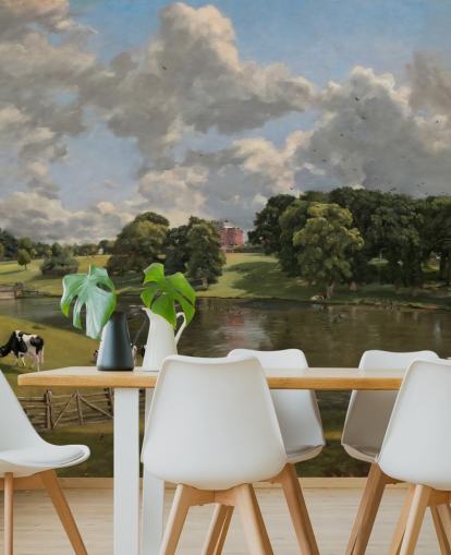 fine art wallpaper mural called Wivenhoe Park by John Constable for lounges, dining rooms and bedrooms fine art wallpaper mural called Wivenhoe Park by John Constable for lounges, dining rooms and bedrooms