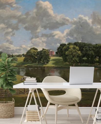 fine art wallpaper mural called Wivenhoe Park by John Constable for lounges, dining rooms and bedrooms fine art wallpaper mural called Wivenhoe Park by John Constable for lounges, dining rooms and bedrooms