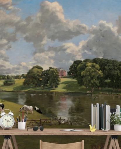 konst tapetväggmålning kallad Wivenhoe Park av John Constable för lounger, matsalar och sovrum