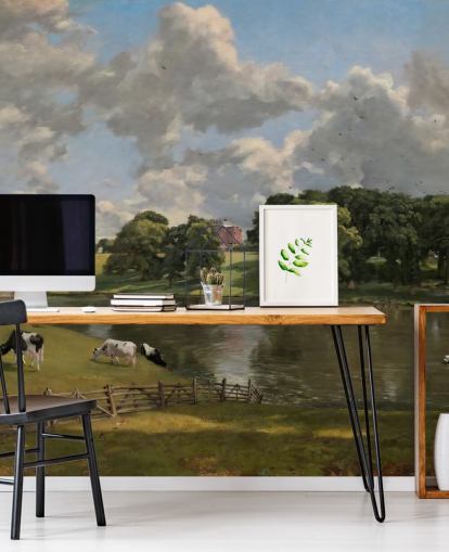 fine art wallpaper mural called Wivenhoe Park by John Constable for lounges, dining rooms and bedrooms