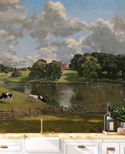 kunsttapet vægmaleri kaldet Wivenhoe Park af John Constable til lounger, spisestuer og soveværelser