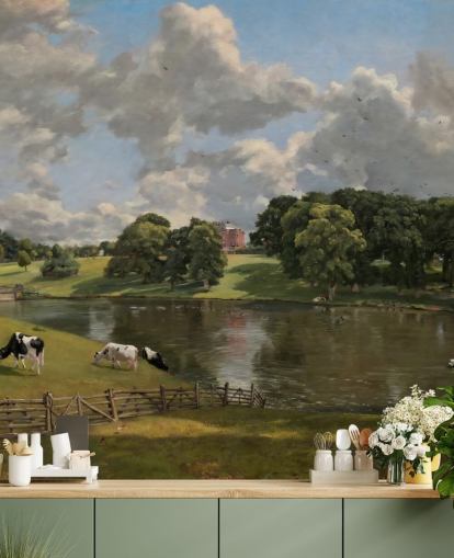 kunsttapet vægmaleri kaldet Wivenhoe Park af John Constable til lounger, spisestuer og soveværelser kunsttapet vægmaleri kaldet Wivenhoe Park af John Constable til lounger, spisestuer og soveværelser