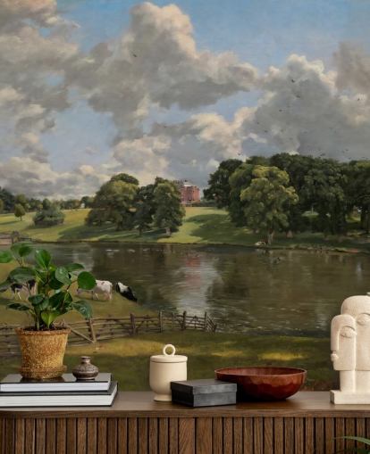 kunsttapet vægmaleri kaldet Wivenhoe Park af John Constable til lounger, spisestuer og soveværelser