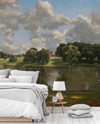 fine art wallpaper mural called Wivenhoe Park by John Constable for lounges, dining rooms and bedrooms fine art wallpaper mural called Wivenhoe Park by John Constable for lounges, dining rooms and bedrooms