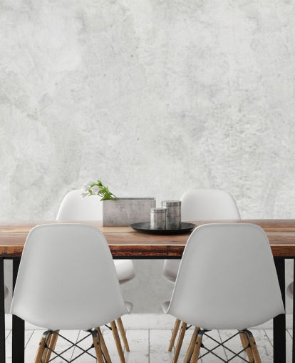 mural de papel de parede de cal em estilo concreto chamado Limewash para quartos, salas de estar e cozinhas
