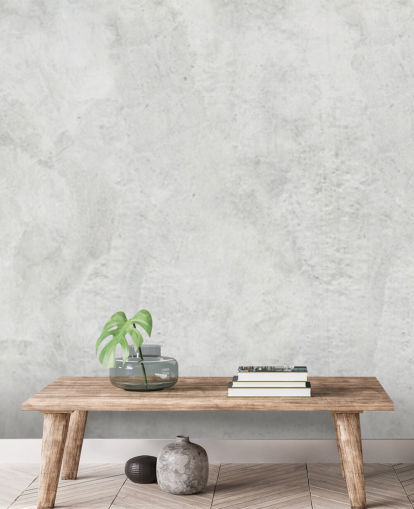 mural de papel pintado estilo hormigón limewash llamado Limewash para dormitorios, salas de estar y cocinas