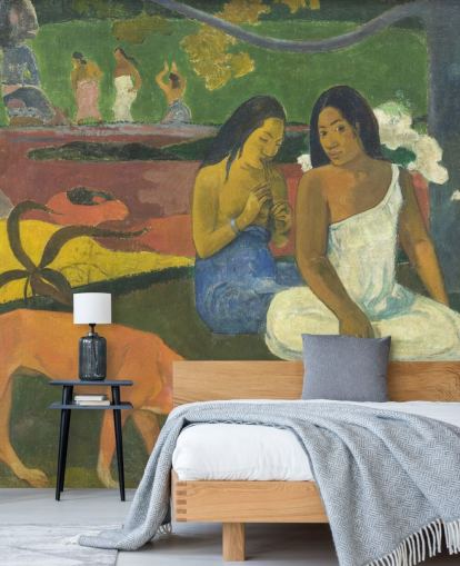 Paul Gauguinin taide-taustakuvamaalaus nimeltä Arearea makuuhuoneisiin, kotitoimistoihin ja olohuoneisiin