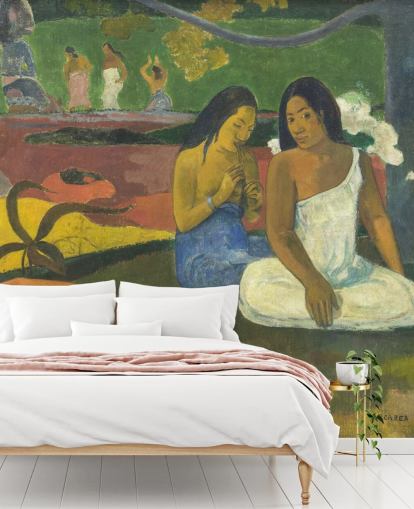 papier peint mural d'art appelé Arearea par Paul Gauguin pour les chambres à coucher, les bureaux à domicile et les salons