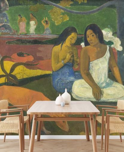 papier peint mural d'art appelé Arearea par Paul Gauguin pour les chambres à coucher, les bureaux à domicile et les salons