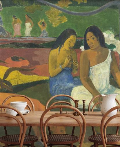 fine art wallpaper mural called Arearea by Paul Gauguin for bedrooms, home offices and living rooms