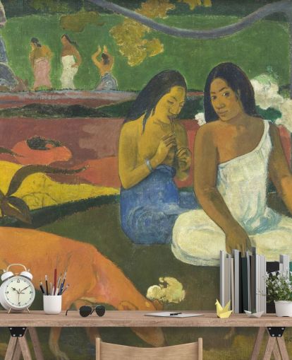 mural de papel pintado de bellas artes llamado Arearea de Paul Gauguin para dormitorios, oficinas en casa y salas de estar mural de papel pintado de bellas artes llamado Arearea de Paul Gauguin para dormitorios, oficinas en casa y salas de estar