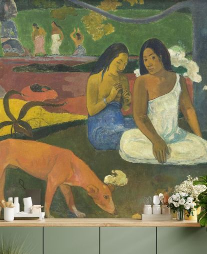 kunsttapet vægmaleri kaldet Arearea af Paul Gauguin til soveværelser, hjemmekontorer og stuer