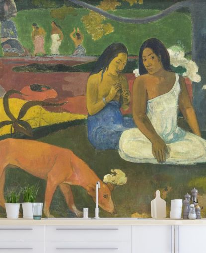 carta da parati fine art chiamata Arearea di Paul Gauguin per camere da letto, uffici domestici e salotti carta da parati fine art chiamata Arearea di Paul Gauguin per camere da letto, uffici domestici e salotti