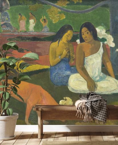 kunsttapet vægmaleri kaldet Arearea af Paul Gauguin til soveværelser, hjemmekontorer og stuer kunsttapet vægmaleri kaldet Arearea af Paul Gauguin til soveværelser, hjemmekontorer og stuer