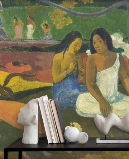 mural de papel pintado de bellas artes llamado Arearea de Paul Gauguin para dormitorios, oficinas en casa y salas de estar