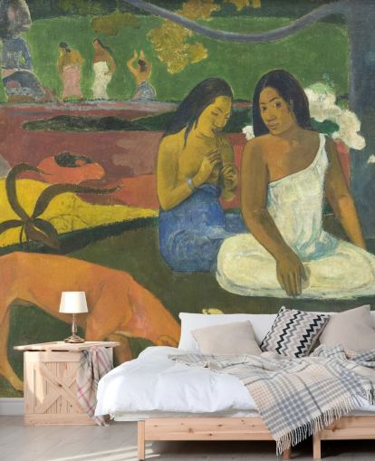 konst tapetväggmålning kallad Arearea av Paul Gauguin för sovrum, hemmakontor och vardagsrum