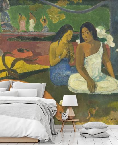 carta da parati fine art chiamata Arearea di Paul Gauguin per camere da letto, uffici domestici e salotti