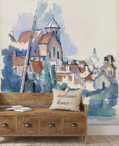 fine art wall mural called Church at Montigny-sur-Loing by Paul Cezanne for bedrooms, living rooms and home offices fine art wall mural called Church at Montigny-sur-Loing by Paul Cezanne for bedrooms, living rooms and home offices