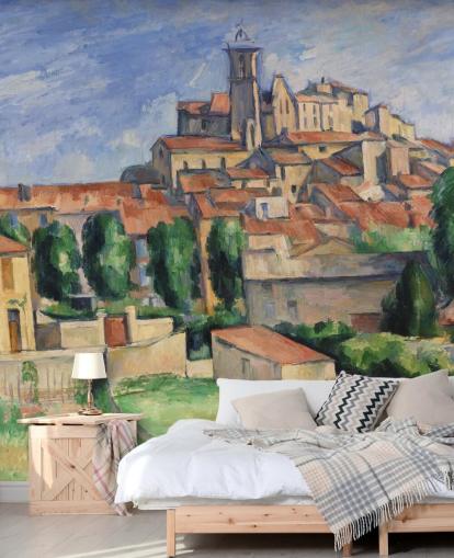 Kunsttapete namens Gardanne von Paul Cezanne für Schlafzimmer, Wohnzimmer und Esszimmer