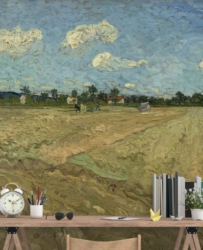 fine art wall mural called The Plowed Field by Vincent van Gogh for bedrooms, living rooms and more fine art wall mural called The Plowed Field by Vincent van Gogh for bedrooms, living rooms and more