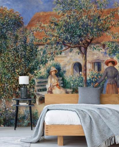 fine art wallpaper mural called In Brittany (En Bretagne) by Renoir for living rooms and bedrooms fine art wallpaper mural called In Brittany (En Bretagne) by Renoir for living rooms and bedrooms