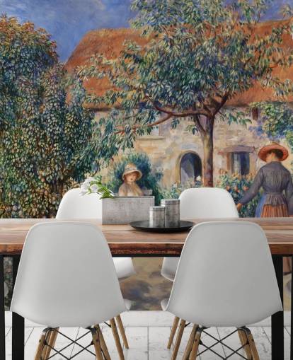 fine art wallpaper mural called In Brittany (En Bretagne) by Renoir for living rooms and bedrooms fine art wallpaper mural called In Brittany (En Bretagne) by Renoir for living rooms and bedrooms