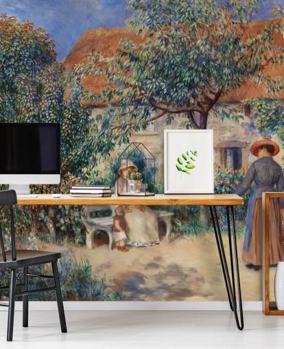 konst tapetväggmålning kallad In Brittany (En Bretagne) av Renoir för vardagsrum och sovrum