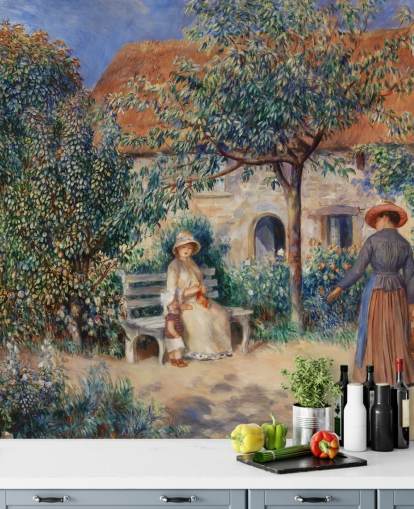papier peint mural d'art intitulé In Brittany (En Bretagne) par Renoir pour les salons et les chambres papier peint mural d'art intitulé In Brittany (En Bretagne) par Renoir pour les salons et les chambres