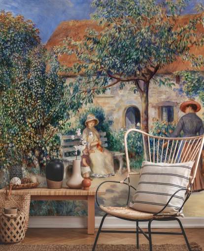 kunsttapet vægmaleri kaldet In Brittany (En Bretagne) af Renoir til stuer og soveværelser kunsttapet vægmaleri kaldet In Brittany (En Bretagne) af Renoir til stuer og soveværelser