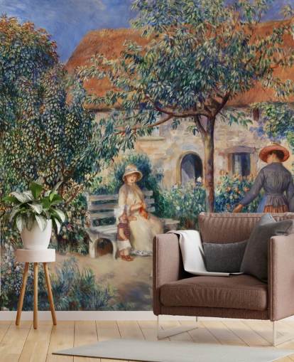 konst tapetväggmålning kallad In Brittany (En Bretagne) av Renoir för vardagsrum och sovrum