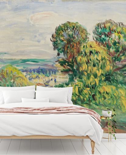 Kunsttapete namens Landscape (1890) von Renoir für Wohn-, Ess- und Schlafzimmer