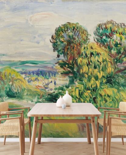 Kunsttapete namens Landscape (1890) von Renoir für Wohn-, Ess- und Schlafzimmer