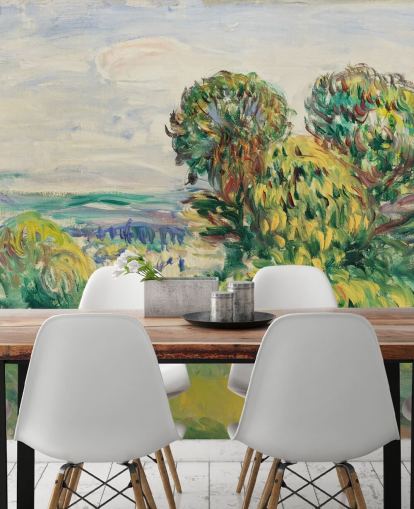 murale d'arte chiamato Landscape (1890) di Renoir per salotti, sale da pranzo e camere da letto