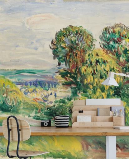 Kunsttapete namens Landscape (1890) von Renoir für Wohn-, Ess- und Schlafzimmer