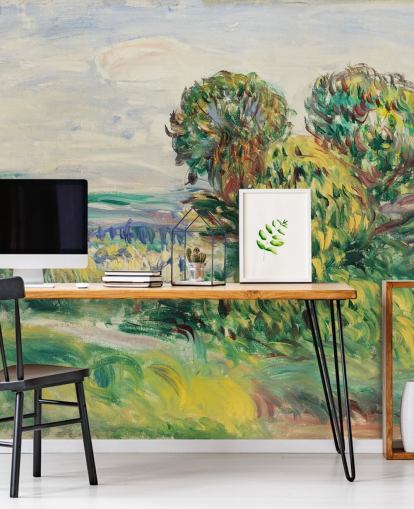 fine art wall mural called Landscape (1890) by Renoir for living rooms, dining rooms and bedrooms